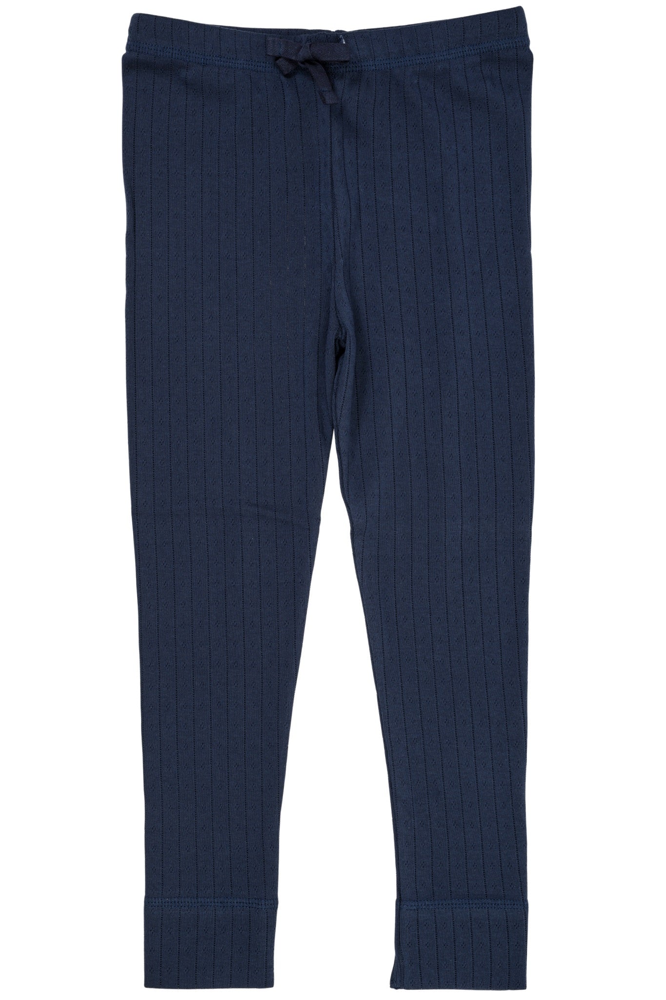 NAVY Pointelle Junior Leggins BindebÅnd - Intel  - 5740026332314
