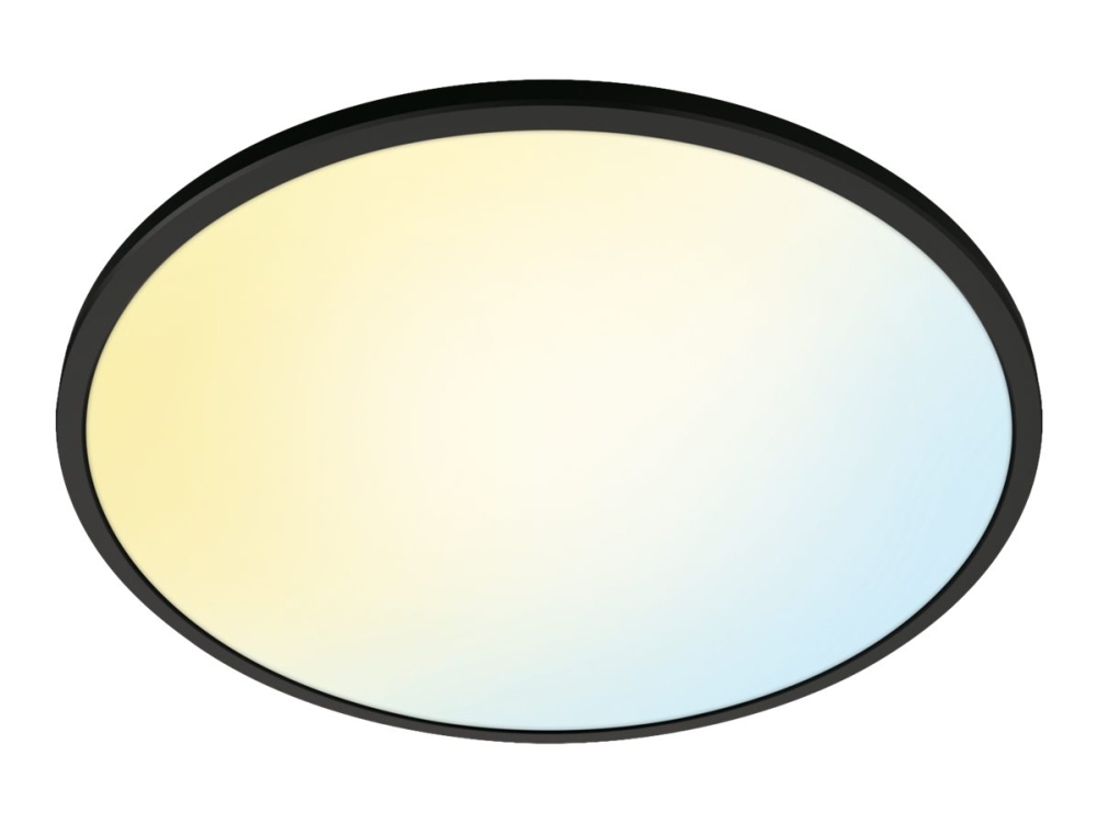 Hvid Wiz Super Slim Loftslampe Led Tunbar 2700 6500 Rund Sort - Philips Intel  - 8719514554955