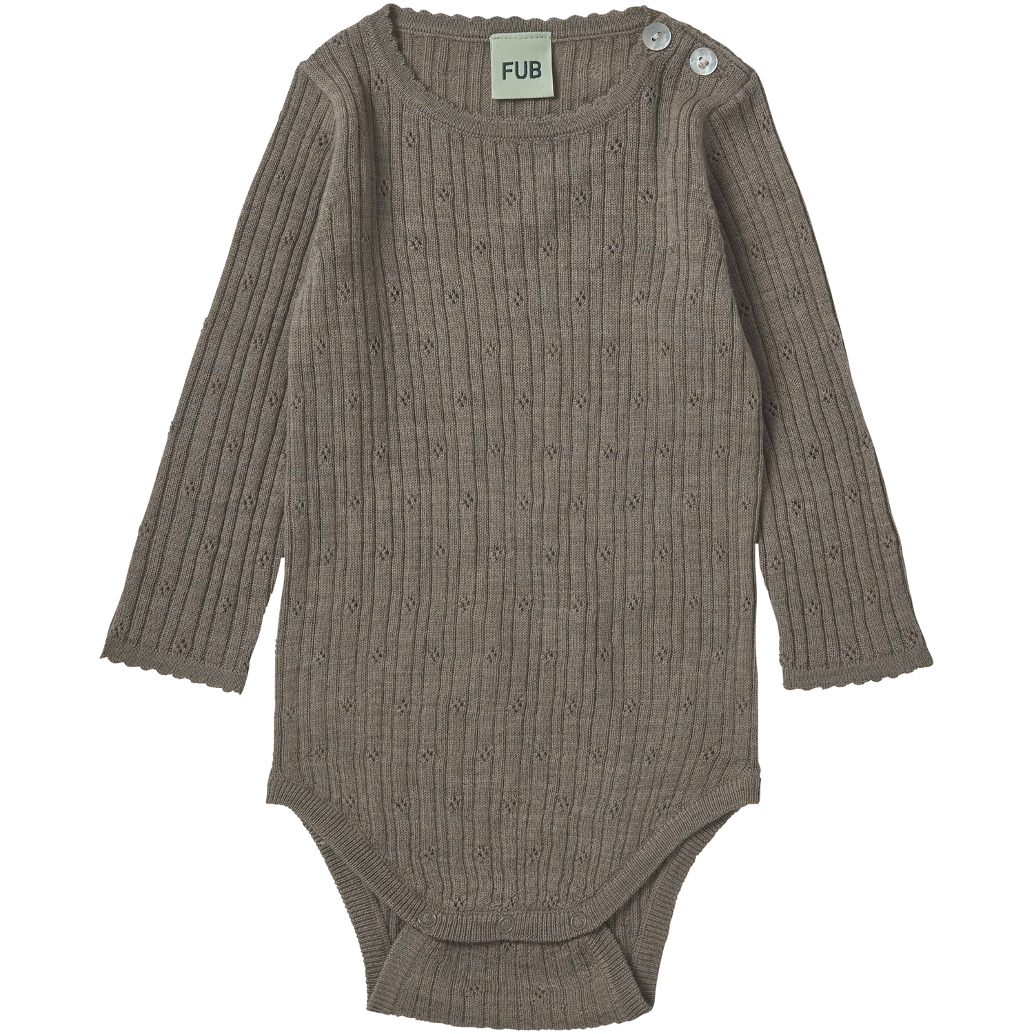 Brun Pointelle Merinould Body Mdr - Fub Intel  - 5712199330367