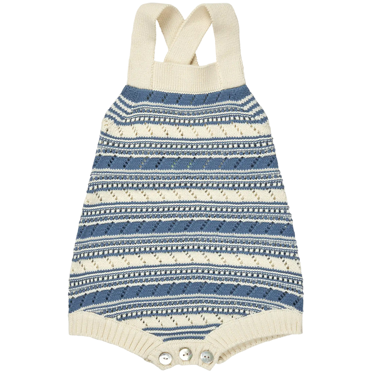Blå Organic Pointelle Sommerdragt Mdr - Fub Intel  - 5712199360234