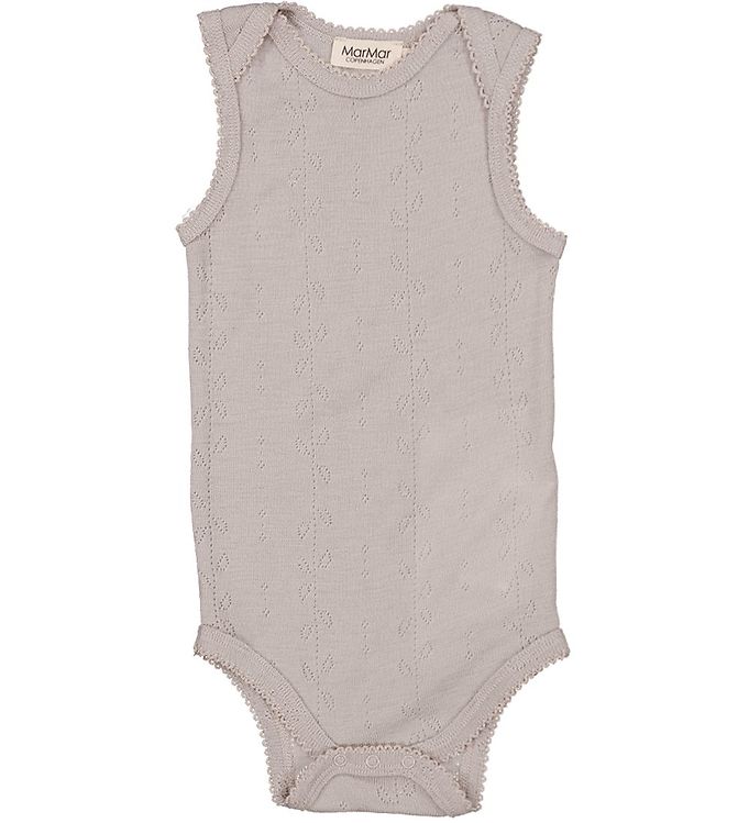 Grå Marmar Body Uld Pointelle Bini Soft Dove - Marmar Intel  - 5711529526319