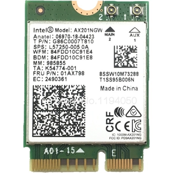 Intel Ax201 Netværkskort Ax201 Ngwg - Ax201.ngwg Intel  - 0675901728324