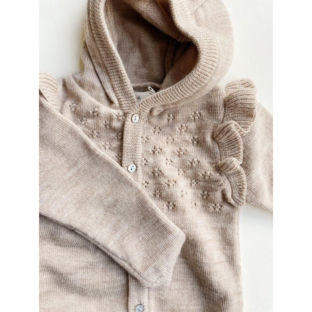 Tomama Onesie Pointelle Beige Melange Konges Sløjd - Konges Sløjd Intel